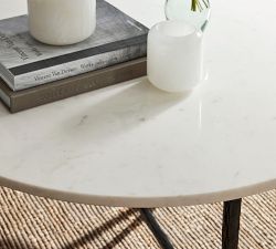 Larkspur Round Marble Coffee Table