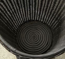 Rattan Footed Urn