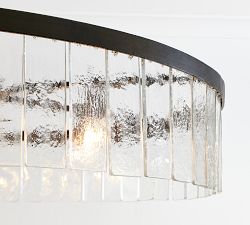 Windham Recycled Glass Tile Round Chandelier (42&quot;)
