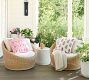 Huntington Wicker Swivel Papasan Outdoor Lounge Chair