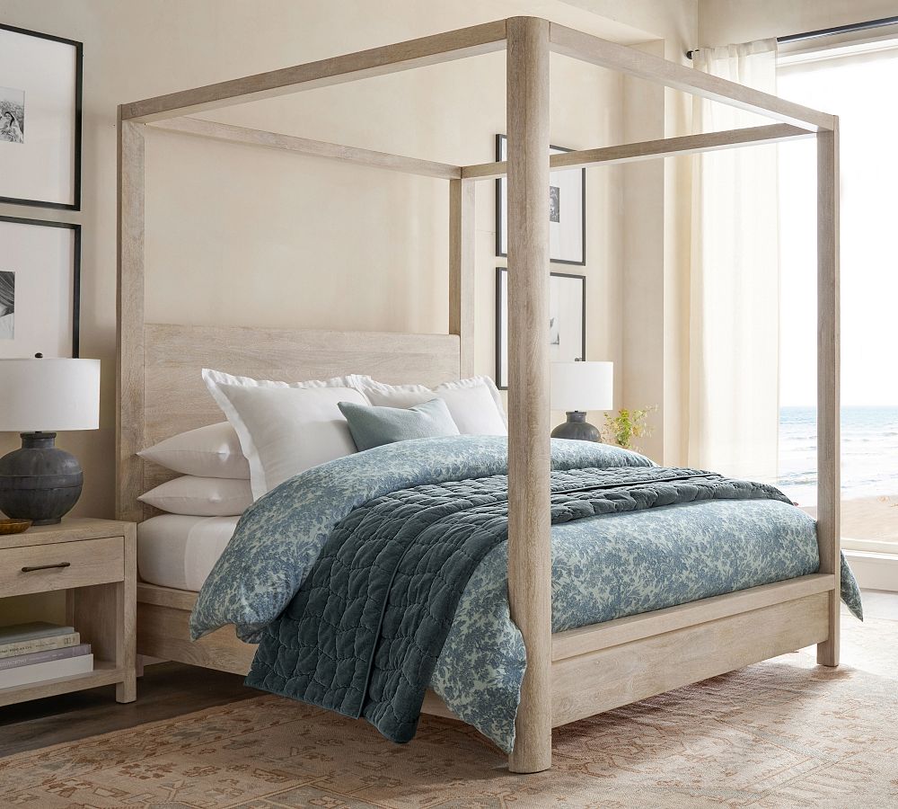 Cozy Cloud Handcrafted King Quilt - Steel Blue