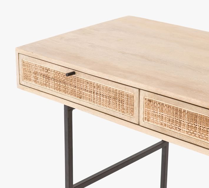 Dolores Cane Desk Office Desk Pottery Barn