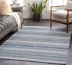 Loida Machine Washable Striped Cotton Rug