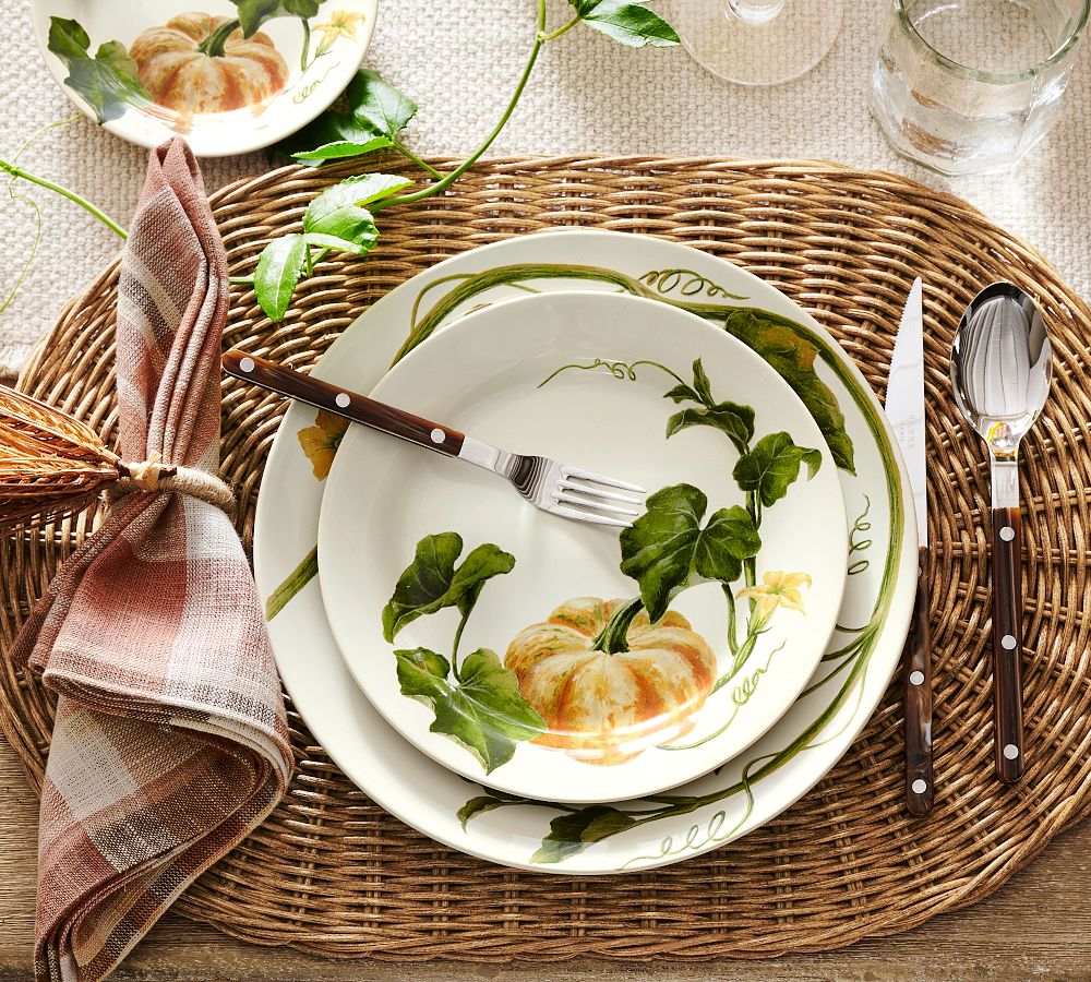 Rustic Pumpkin Salad Plates - Set of 4