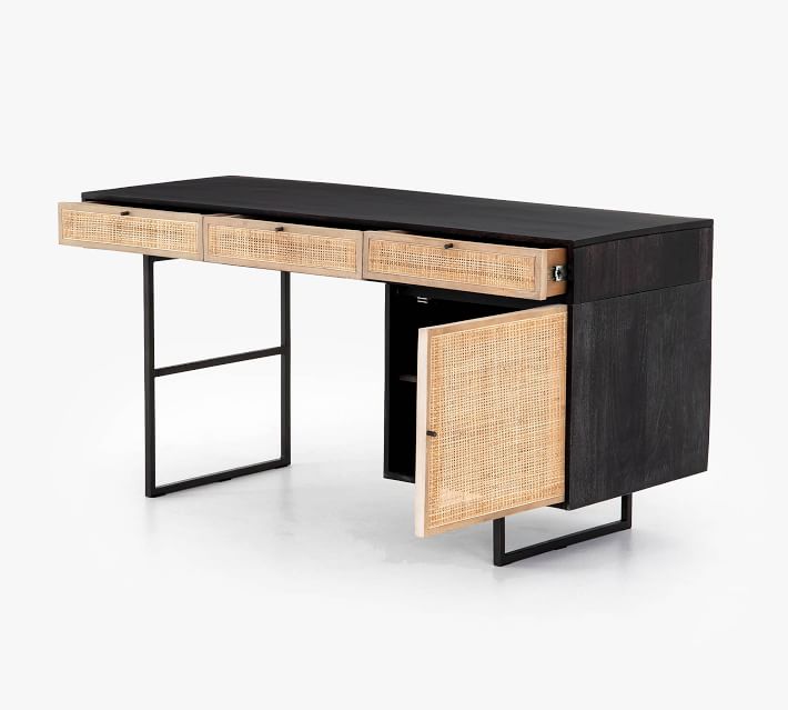 Dolores Cane Desk Office Desk Pottery Barn