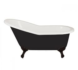 Galvez 67&quot; Clawfoot Painted Bathtub