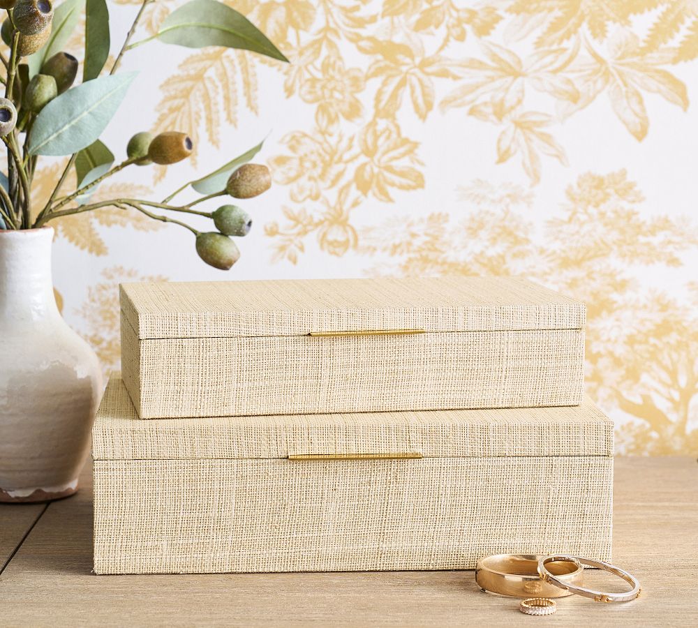 Raffia Jewellery Box