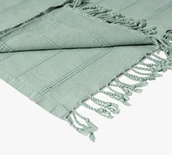 Turkish Cotton Striped Tassel Throw