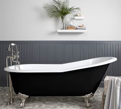 Galvez 67&quot; Clawfoot Painted Bathtub