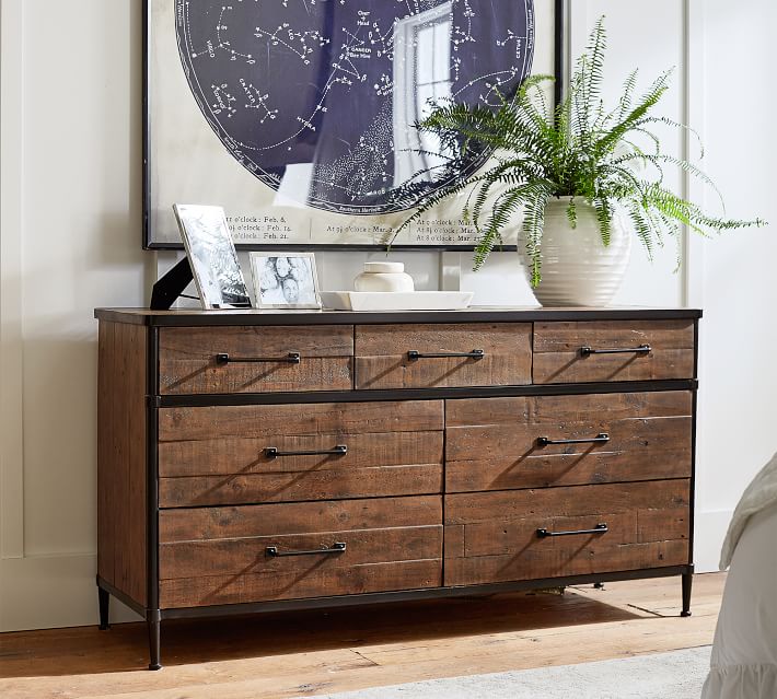 Juno Reclaimed Wood 7 Drawer Dresser 59.5