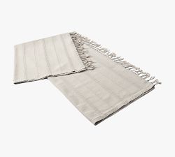 Turkish Cotton Striped Tassel Throw