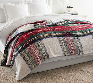 Pottery Barn orders Stewart Tartan Plaid King Duvet Cover Holiday Christmas Cabin NWT