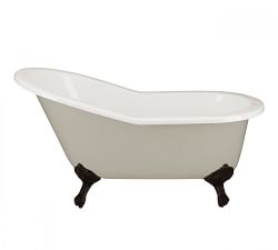 Galvez 67&quot; Clawfoot Painted Bathtub