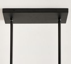 Manor Outdoor Glass &amp; Iron Linear Chandelier (46&quot;)
