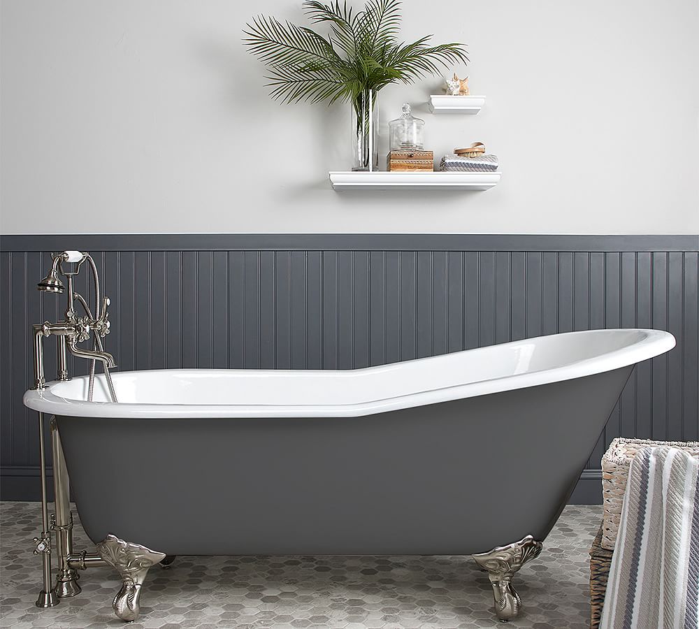 Galvez 67&quot; Clawfoot Painted Bathtub