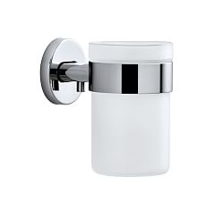 Cyl Frosted Glass Toothbrush Holder
