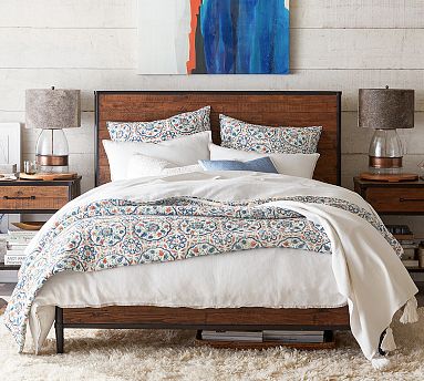 Juno Reclaimed Wood Bed Wooden Beds Pottery Barn