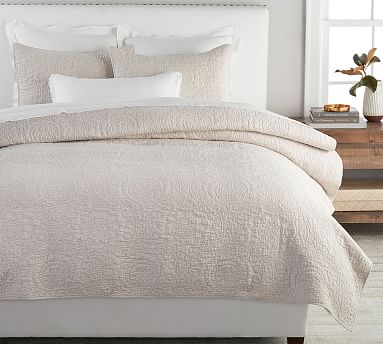 Pottery barn Belgian Flax Linen offers Double Flange Duvet Cover Queen size in Fig