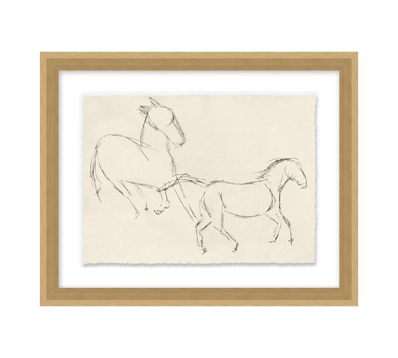 Horse Artist Sketch Print Wall Art