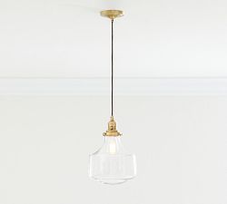 Schoolhouse Glass Cord Pendant (8&quot;-11&quot;)