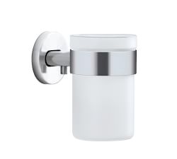 Cyl Frosted Glass Toothbrush Holder