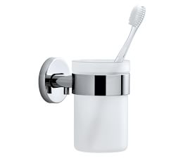 Cyl Frosted Glass Toothbrush Holder