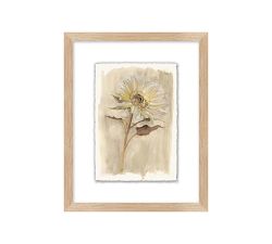 Neutral Daisy Print Wall Art