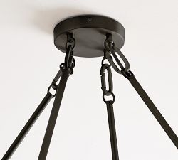 Remington Iron Round Ceiling-Mounted Chandelier (50&quot;)