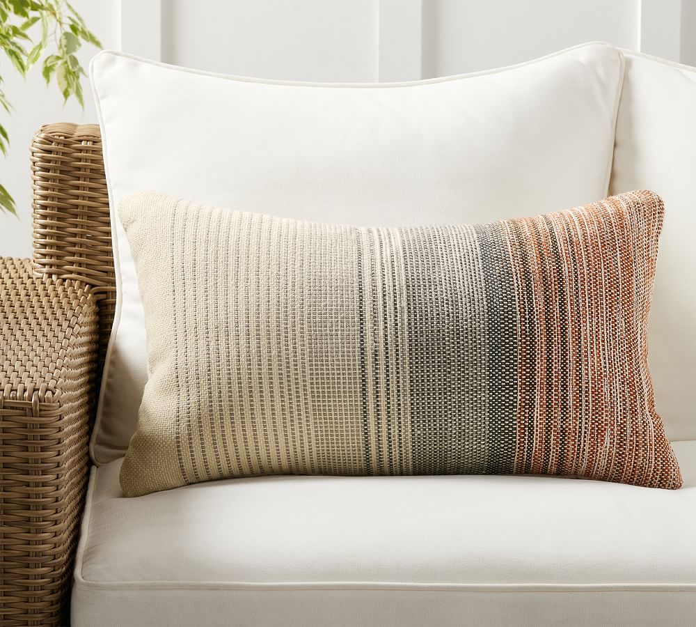 Ermine Outdoor Lumbar Pillow