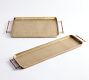 Handcrafted Beltic Brass &amp; Leather Tray
