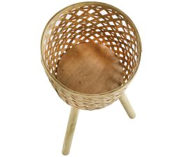 Emilia Bamboo Raised Planters, Set of 2