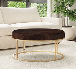 Alameda Round Hair On Hide Coffee Table (36&quot;)