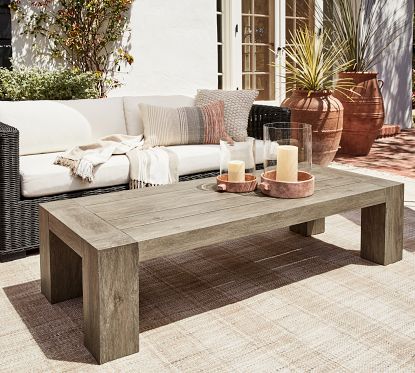 Rockport Rectangular Outdoor Coffee Table 66 Pottery Barn