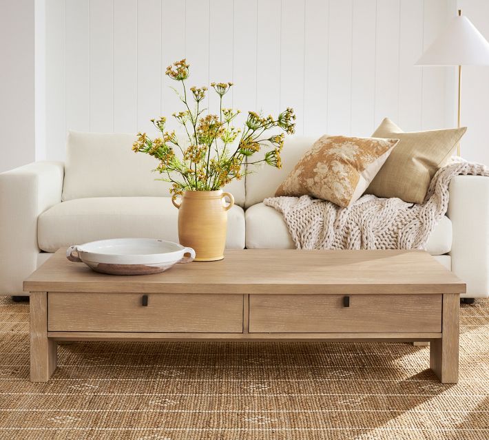 Modern Farmhouse Rectangular Coffee Table 64 Pottery Barn