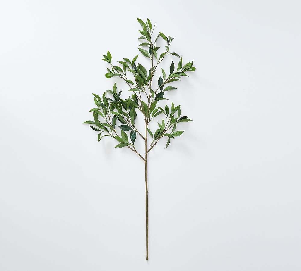 Faux Green Bay Leaf Branch
