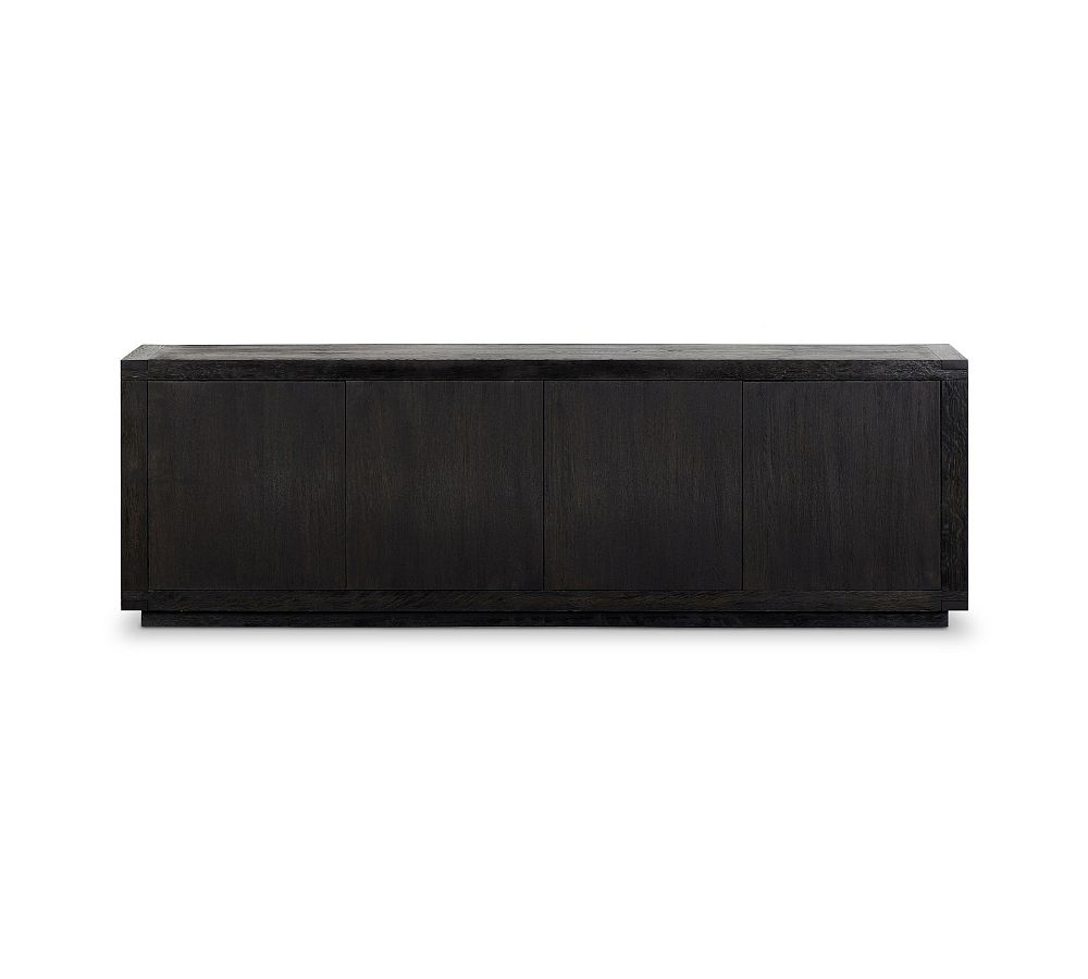 Aspen 94" Black Oak Buffet with Adjustable Shelves