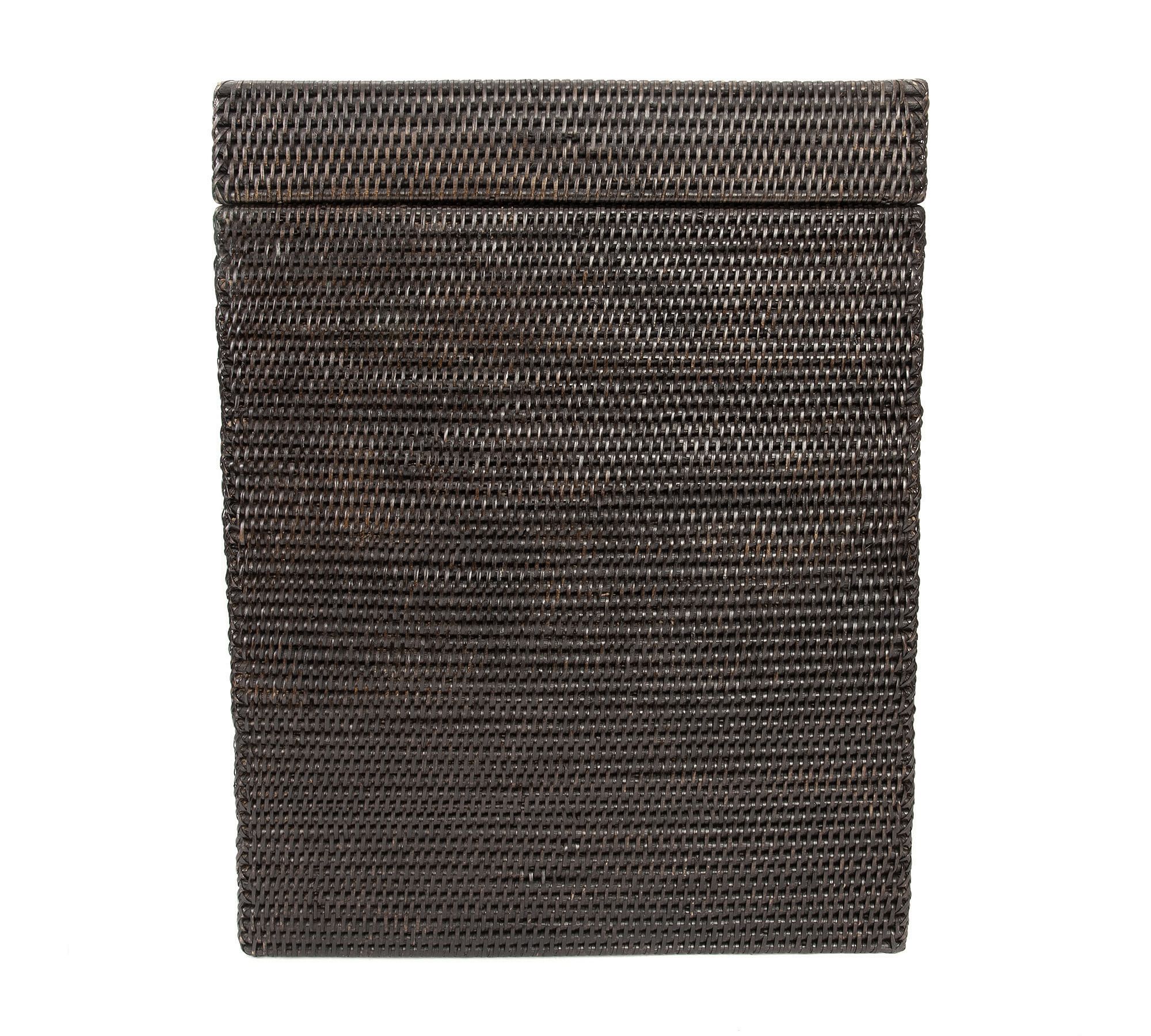 Tava Handwoven Rattan Rectangular Hinged Hamper