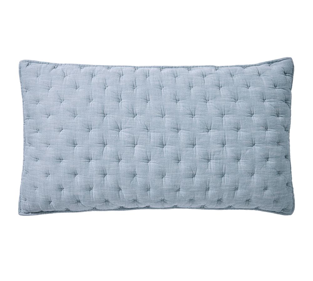 Chambray King Cotton Cross Stitch Quilted Sham
