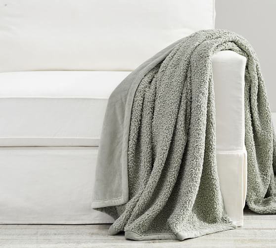 Pottery Barn Cozy Plush Faux Fur Throw blanket, 2024 50 x 60