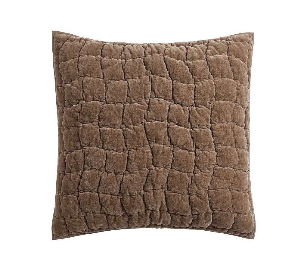 Color Mocha, Euro Cozy Cloud Quilted Sham