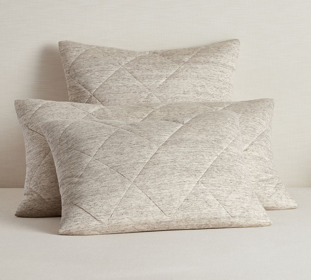 Belgian Flax Linen Jersey Diamond Comforter Sham