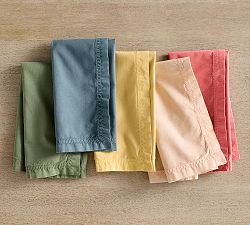 Sunwashed Twill Cotton Napkins - Set of 4