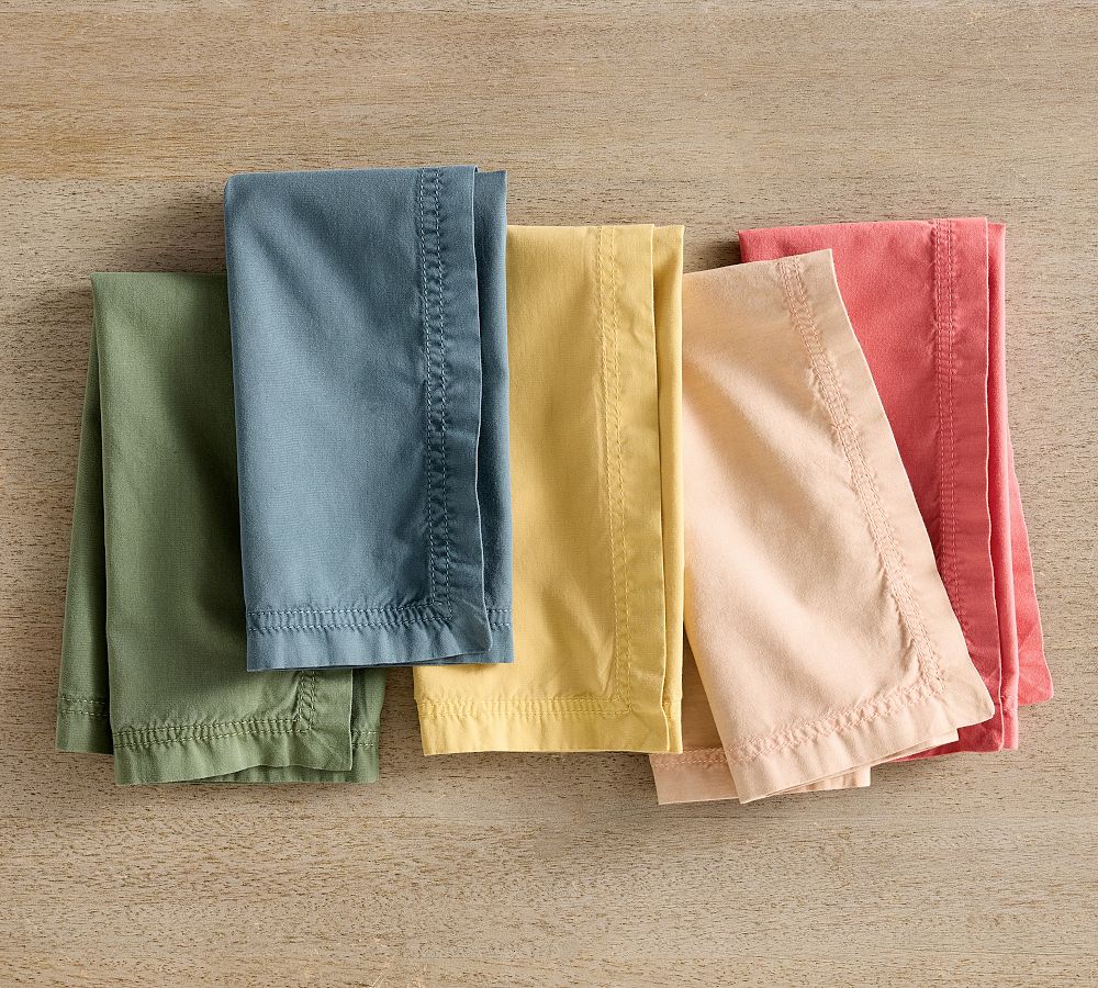 Sunwashed Twill Cotton Napkins - Set of 4