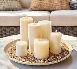 Premium Flickering Flameless Wax Pillar Candle