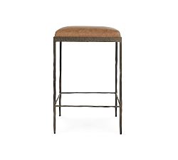 Mill Leather Counter Stool