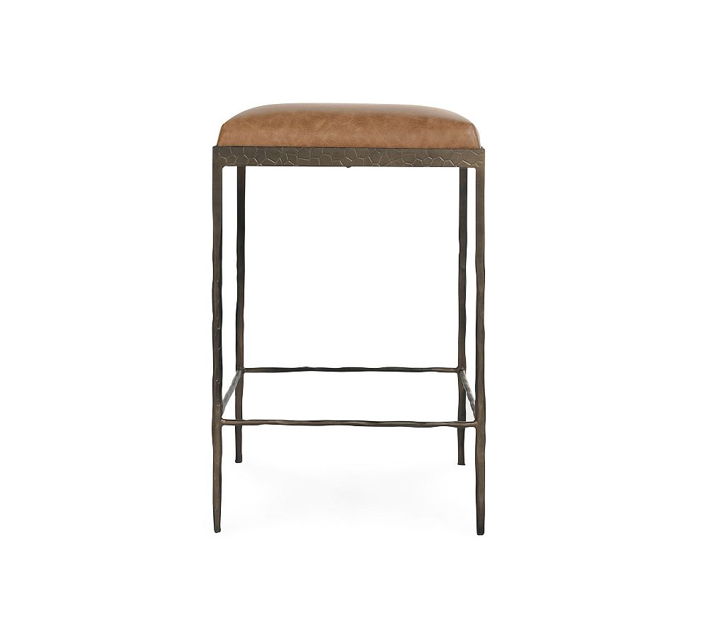 Mill Leather Counter Stool