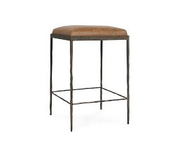 Mill Leather Counter Stool