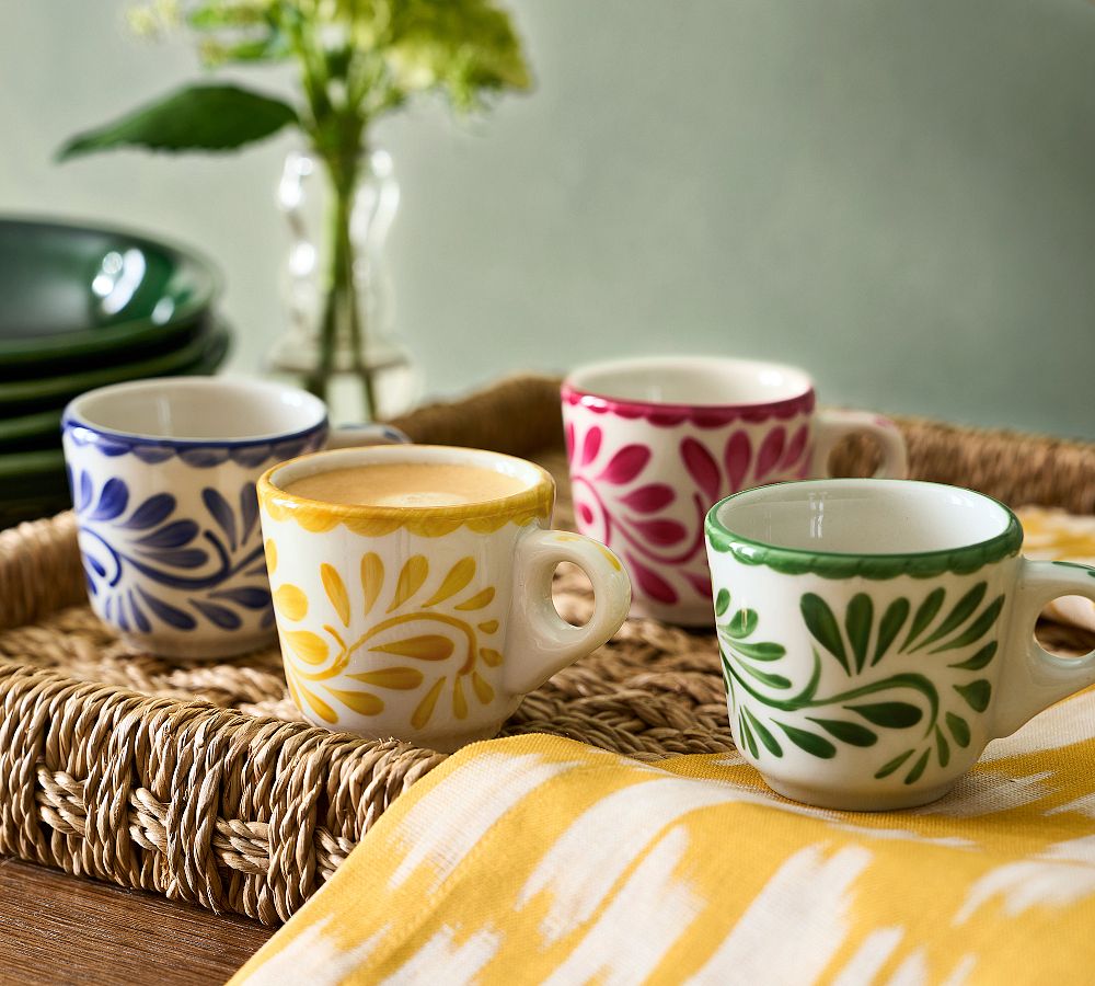 Puebla Porcelain Espresso Cups - Set of 4
