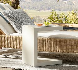 Pomona Concrete Rectangular Outdoor C-Table (17&quot;)