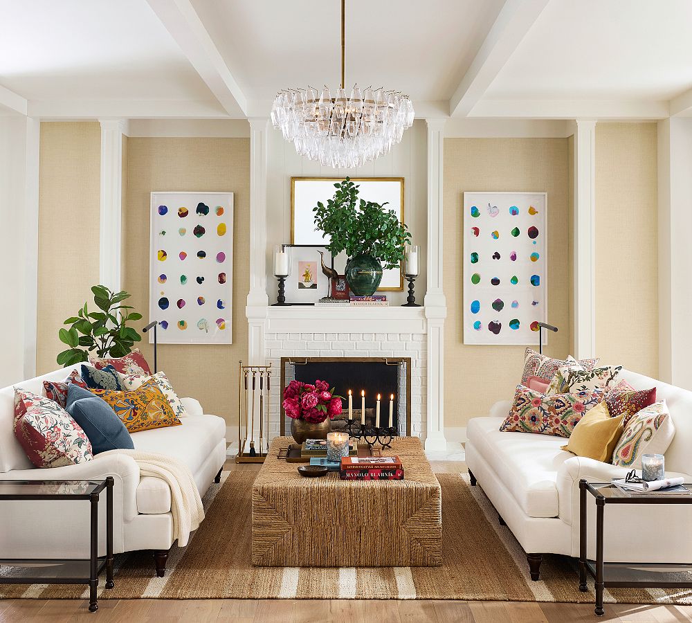 Florence Crystal Round Chandelier 29"-38" | Elegant Lighting